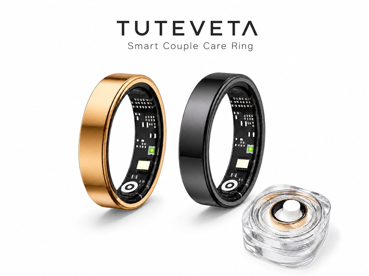 Tuteveta Smart Ring for Couples - Health Tracker & Touch Reminders, No Monthly Fee