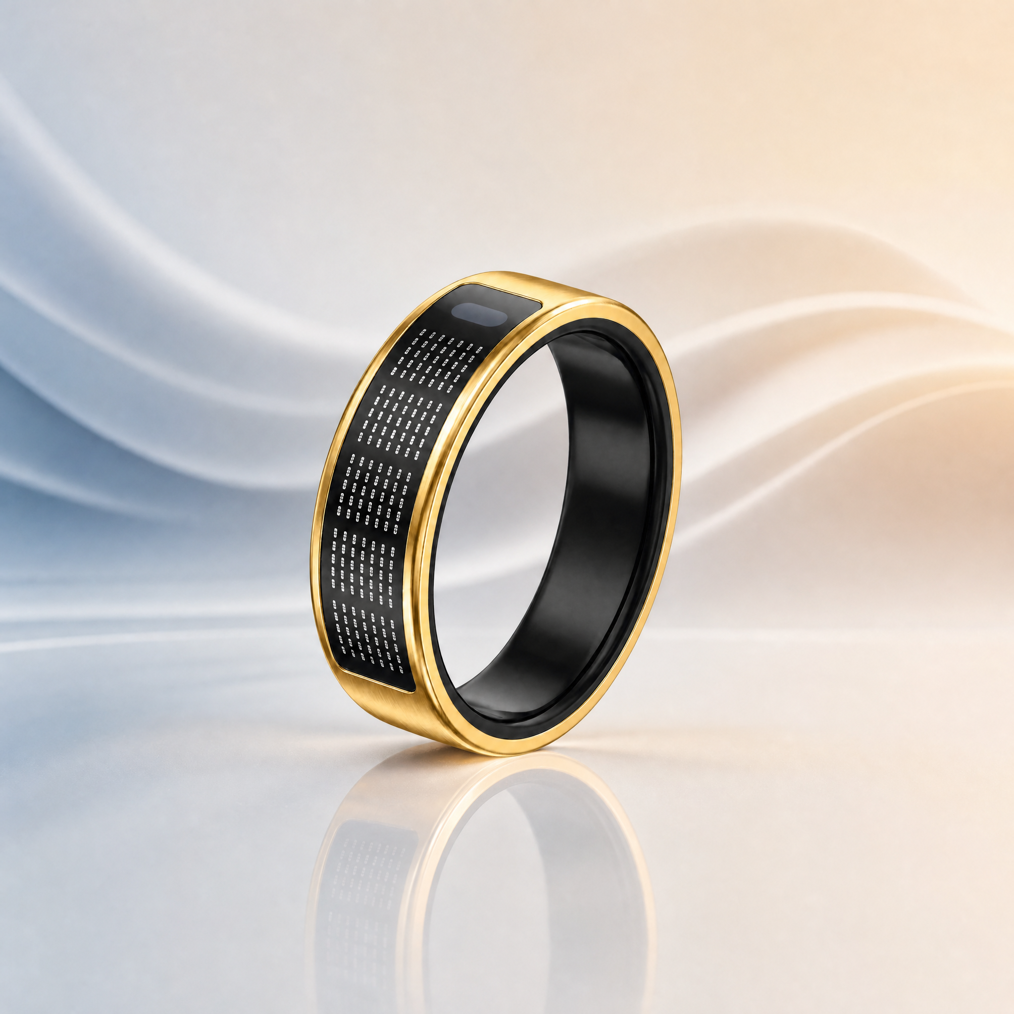 Smart Ring with Display, 100m Waterproof Smart Health Ring with Remote Camera & Video Scroll Control