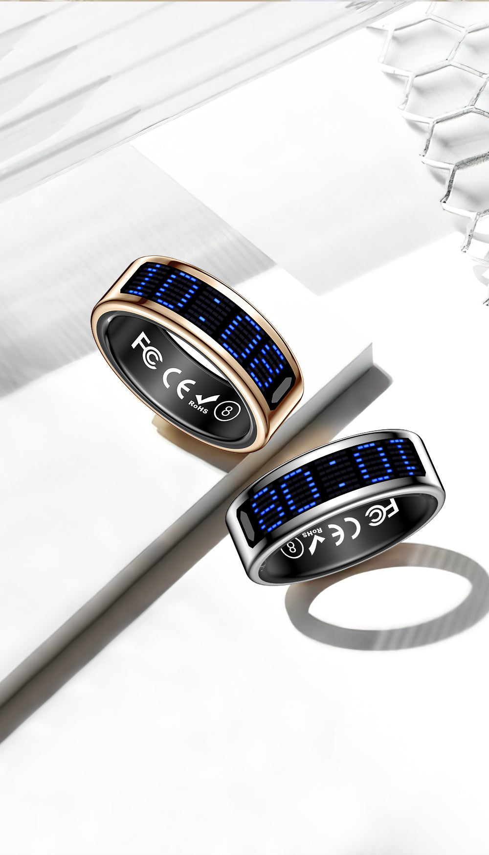 TUTEVETA Smart Ring | Health Monitoring, Sleep Tracking & 100M Waterproof