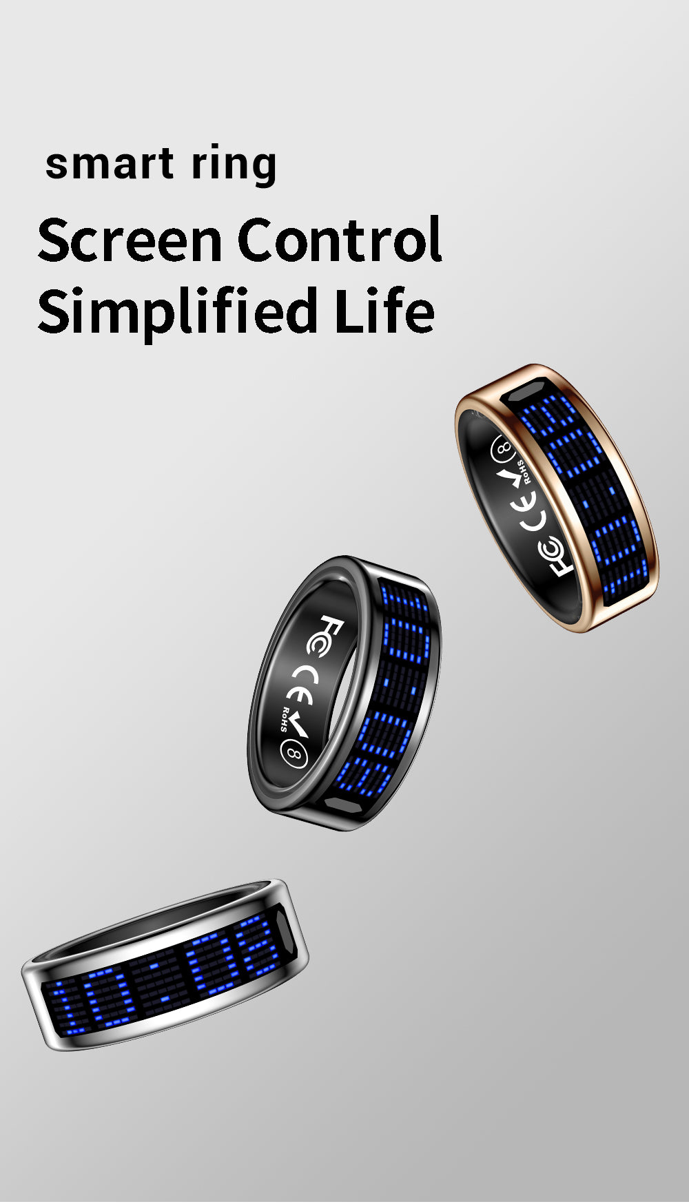 TUTEVETA Smart Ring | Health Monitoring, Sleep Tracking & 100M Waterproof