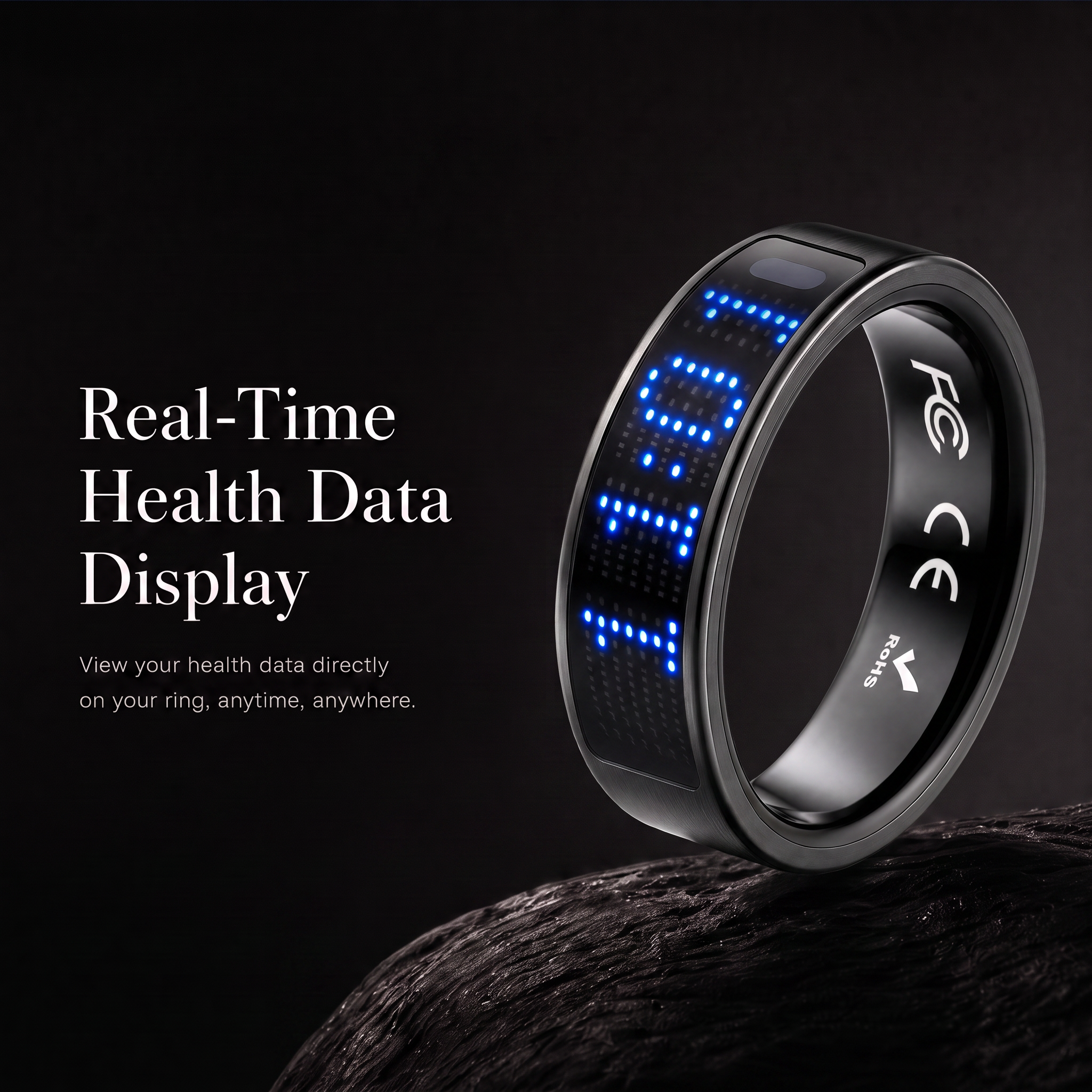 TUTEVETA Smart Ring — Track Sleep, Heart Rate & Recovery 24/7. View Health Data Without Your Phone